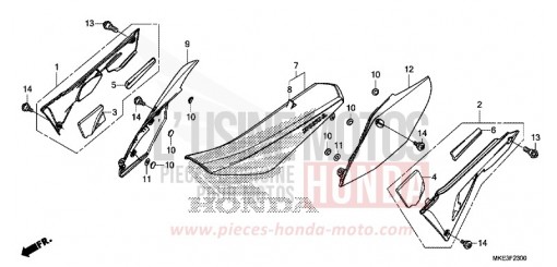 SIEGE/COUVERCLE LATERAL CRF450RH de 2017